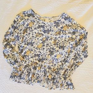 Lucky Brand Long Sleeve Babydoll Shirt - Medium